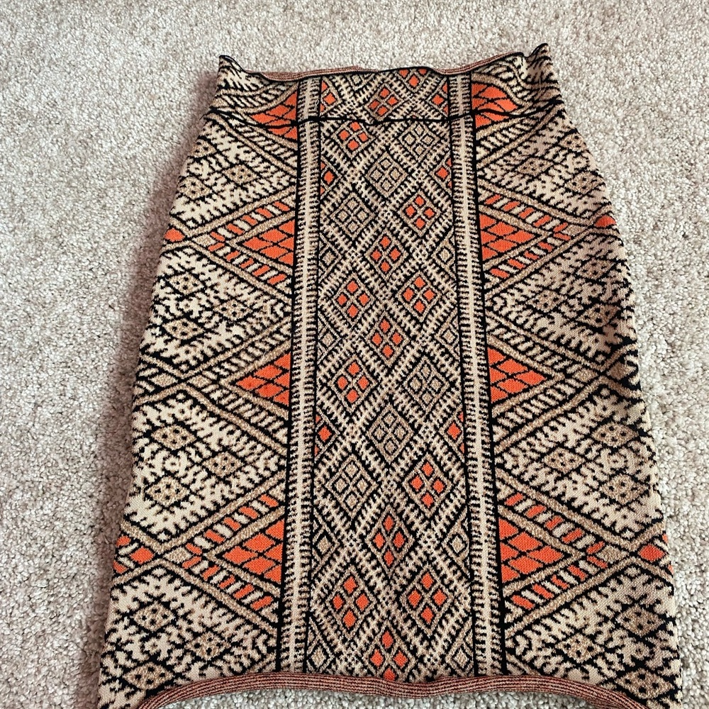 african print pencil skirt or tube top size small